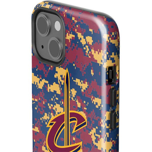 NBA Cleveland Cavaliers Digi Camo iPhone 15 Impact Case
