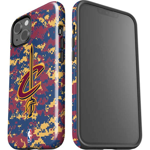 NBA Cleveland Cavaliers Digi Camo iPhone 15 Impact Case