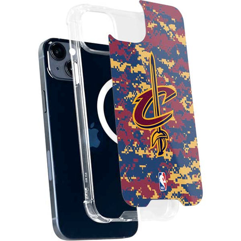 NBA Cleveland Cavaliers Digi Camo iPhone 15 Plus MagSafe Case