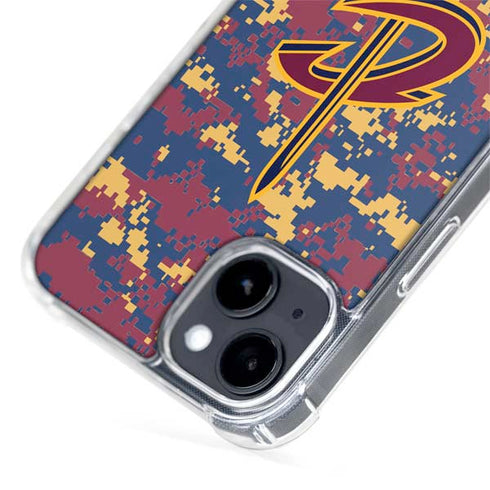 NBA Cleveland Cavaliers Digi Camo iPhone 15 Plus MagSafe Case