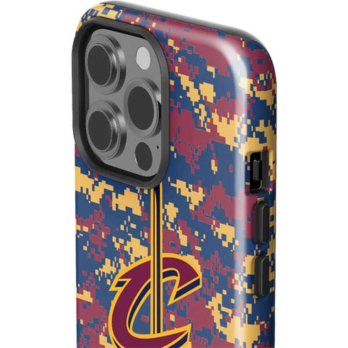 NBA Cleveland Cavaliers Digi Camo iPhone 15 Pro Impact Case