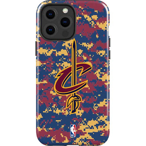 NBA Cleveland Cavaliers Digi Camo iPhone 15 Pro Max Impact Case
