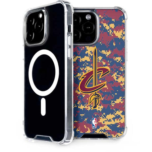 NBA Cleveland Cavaliers Digi Camo iPhone 14 Pro Max MagSafe Case