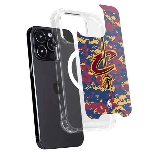 NBA Cleveland Cavaliers Digi Camo iPhone 15 Pro Max MagSafe Case