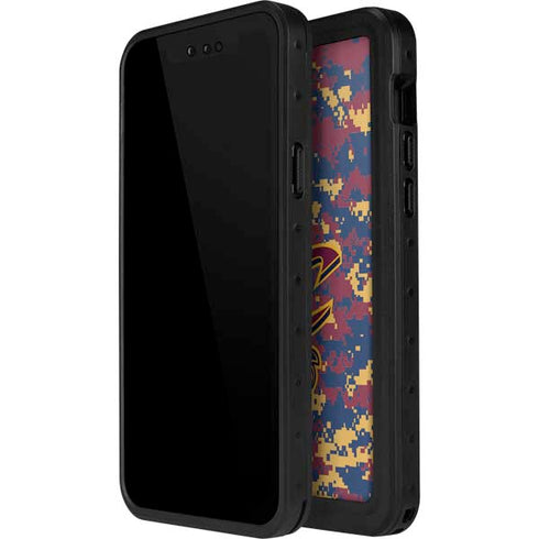 NBA Cleveland Cavaliers Digi Camo iPhone 14 Pro Max Waterproof Case