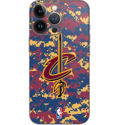 NBA Cleveland Cavaliers Digi Camo iPhone 14 Pro Skin