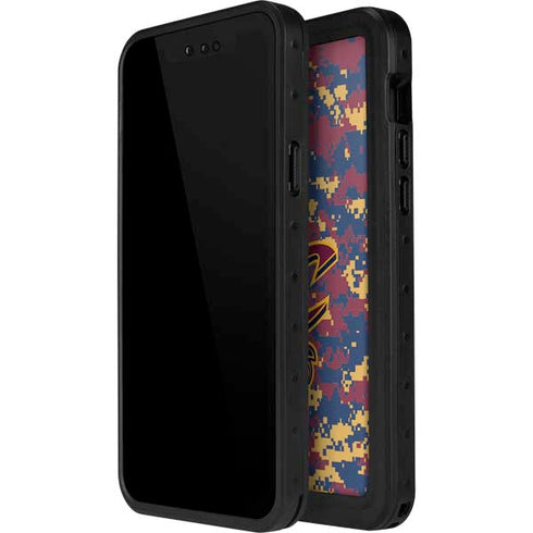 NBA Cleveland Cavaliers Digi Camo iPhone 14 Pro Waterproof Case