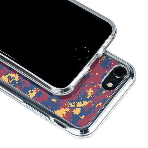 NBA Cleveland Cavaliers Digi Camo iPhone SE (2nd & 3rd Gen) Clear Case