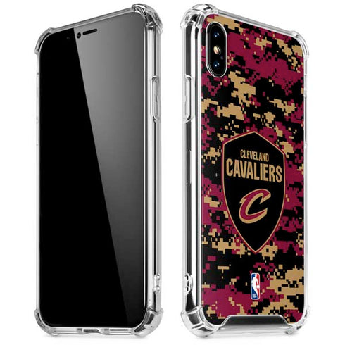 NBA Cleveland Cavaliers Digi Camo iPhone XS Max Clear Case