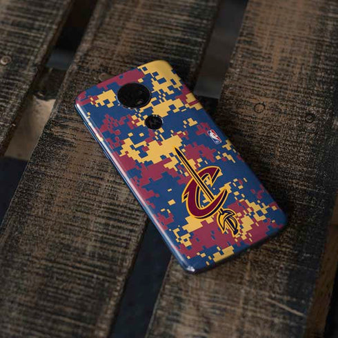 NBA Cleveland Cavaliers Digi Camo Moto E5 Plus Skin