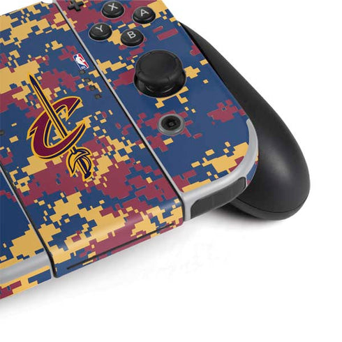 NBA Cleveland Cavaliers Digi Camo Nintendo Switch OLED (2021) Skin