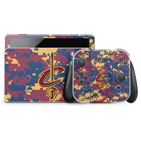 NBA Cleveland Cavaliers Digi Camo Nintendo Switch OLED (2021) Skin
