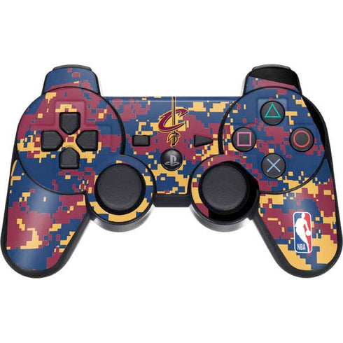 NBA Cleveland Cavaliers Digi Camo PS3 Dual Shock wireless controller Skin