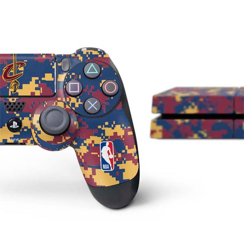 NBA Cleveland Cavaliers Digi Camo PS4 Console and Controller Bundle Skin
