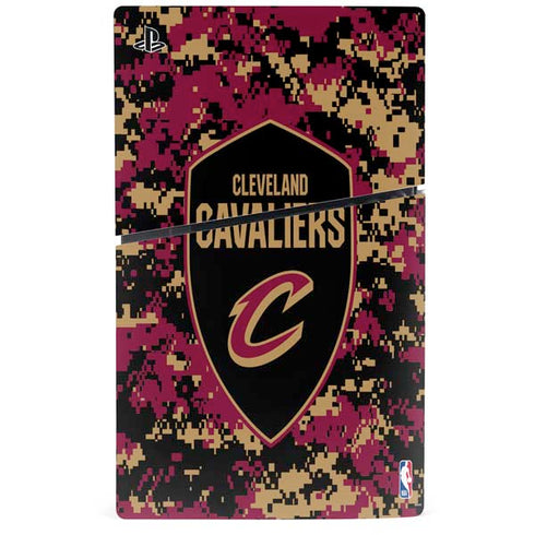 NBA Cleveland Cavaliers Digi Camo PS5 Slim Disk Bundle Skin