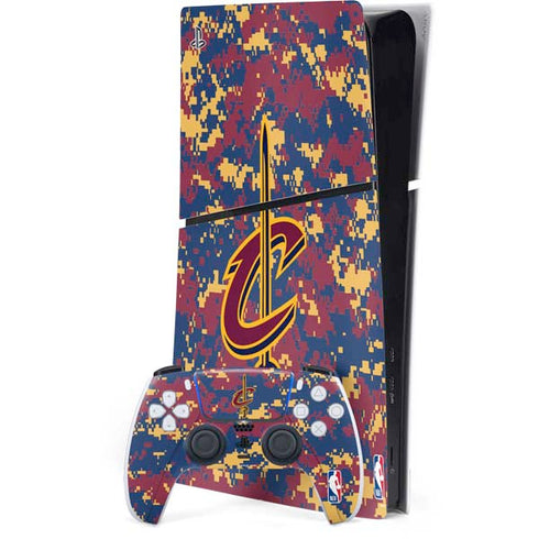 NBA Cleveland Cavaliers Digi Camo PS5 Slim Digital Edition Bundle Skin