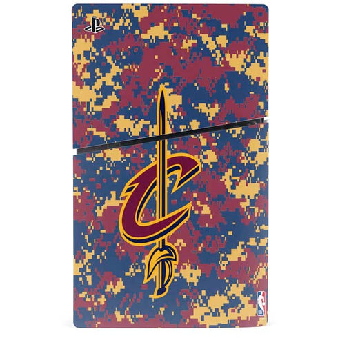 NBA Cleveland Cavaliers Digi Camo PS5 Slim Digital Edition Bundle Skin