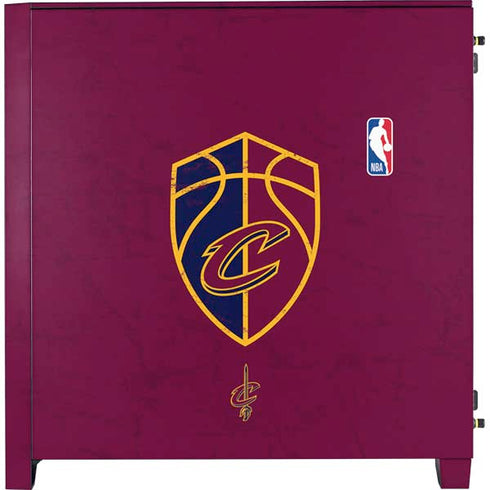 NBA Cleveland Cavaliers Distressed Corsair 4000D Tempered Glass Mid-Tower ATX Case Skin