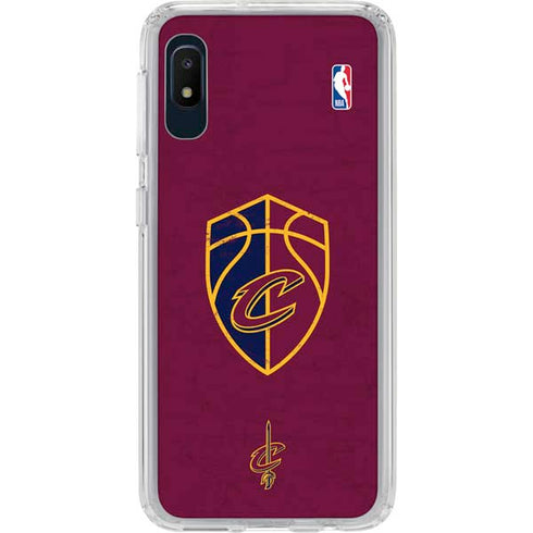 NBA Cleveland Cavaliers Distressed Galaxy A10e Clear Case