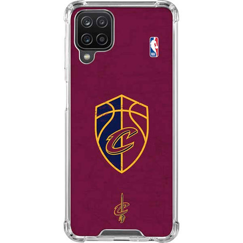 NBA Cleveland Cavaliers Distressed Galaxy A12 Clear Case