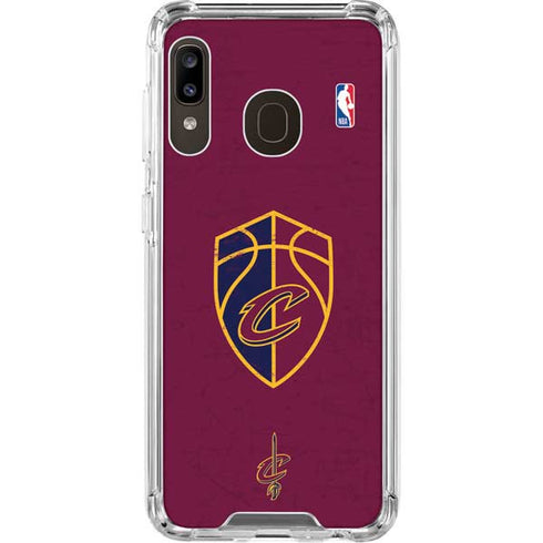 NBA Cleveland Cavaliers Distressed Galaxy A30 Clear Case
