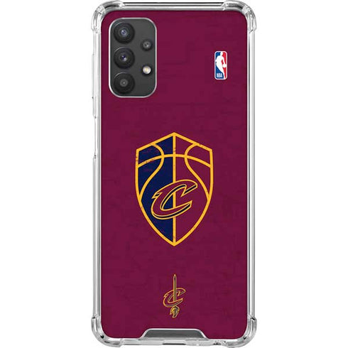 NBA Cleveland Cavaliers Distressed Galaxy A32 5G Clear Case