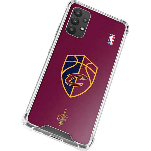 NBA Cleveland Cavaliers Distressed Galaxy A32 5G Clear Case
