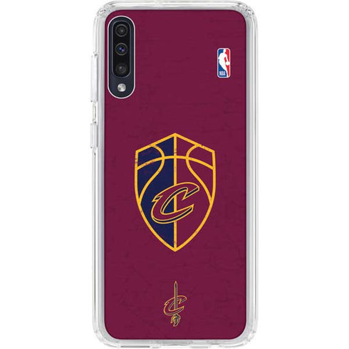 NBA Cleveland Cavaliers Distressed Galaxy A50 Clear Case