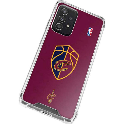 NBA Cleveland Cavaliers Distressed Galaxy A52 5G Clear Case