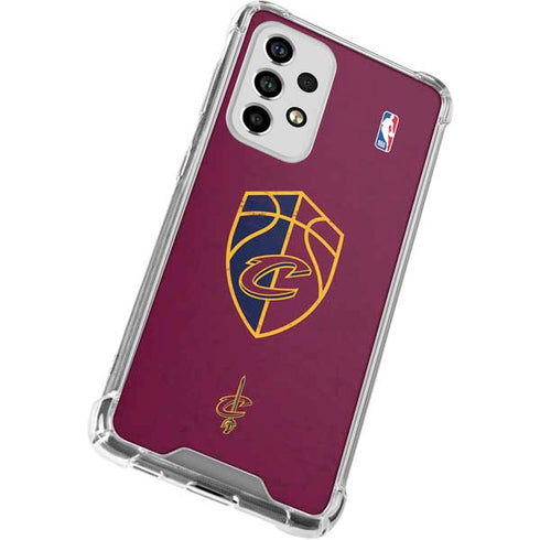 NBA Cleveland Cavaliers Distressed Galaxy A53 5G Clear Case