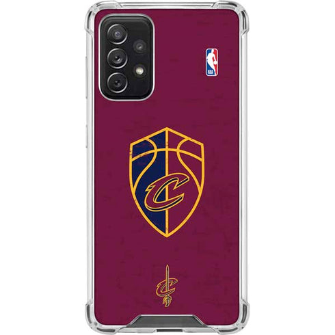 NBA Cleveland Cavaliers Distressed Galaxy A72 5G Clear Case