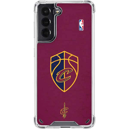 NBA Cleveland Cavaliers Distressed Galaxy S21 5G Clear Case