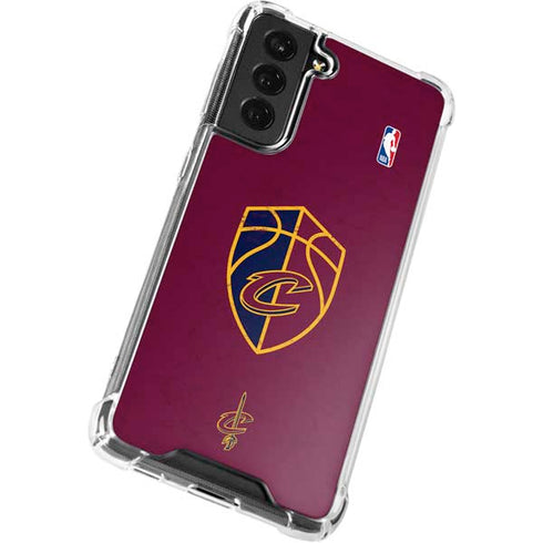 NBA Cleveland Cavaliers Distressed Galaxy S21 FE Clear Case