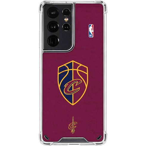 NBA Cleveland Cavaliers Distressed Galaxy S21 Ultra 5G Clear Case