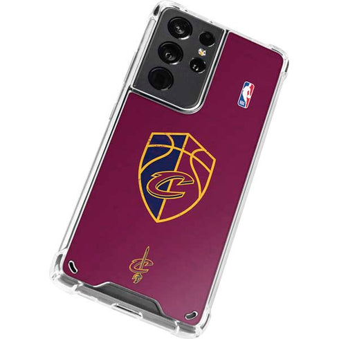 NBA Cleveland Cavaliers Distressed Galaxy S21 Ultra 5G Clear Case