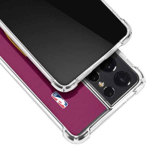 NBA Cleveland Cavaliers Distressed Galaxy S21 Ultra 5G Clear Case