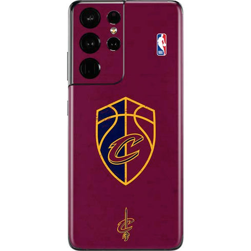 NBA Cleveland Cavaliers Distressed Galaxy S21 Ultra 5G Skin