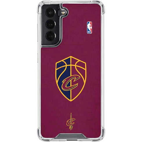 NBA Cleveland Cavaliers Distressed Galaxy S22 Clear Case