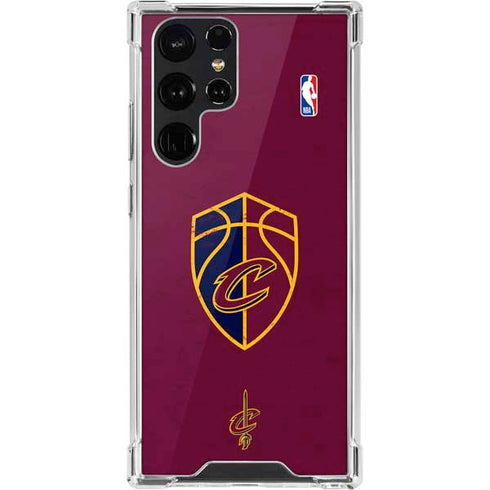 NBA Cleveland Cavaliers Distressed Galaxy S22 Ultra Clear Case