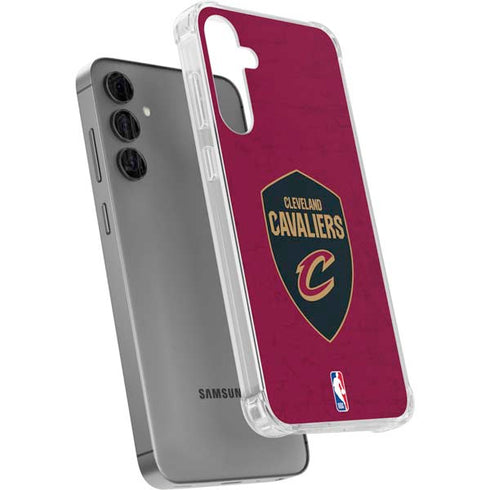 NBA Cleveland Cavaliers Distressed Galaxy S24 Plus Clear Case