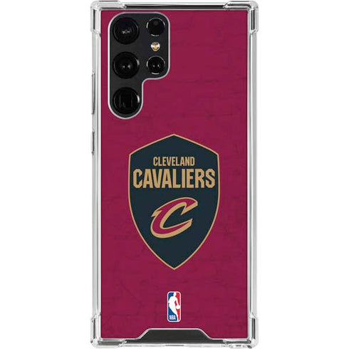 NBA Cleveland Cavaliers Distressed Galaxy S24 Ultra Clear Case