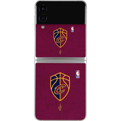 NBA Cleveland Cavaliers Distressed Galaxy Z Flip3 5G Skin