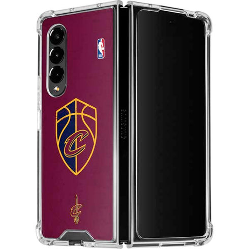 NBA Cleveland Cavaliers Distressed Galaxy Z Fold4 5G Clear Case