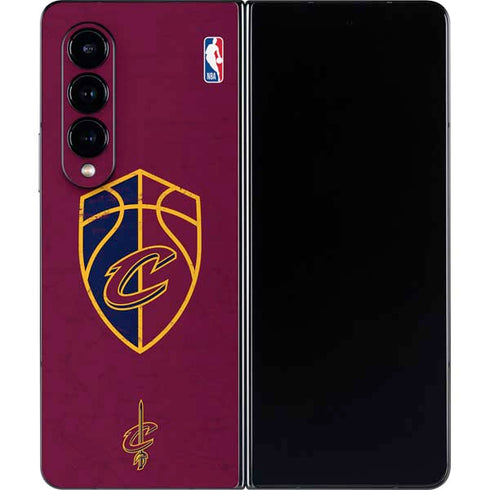 NBA Cleveland Cavaliers Distressed Galaxy Z Fold4 5G Skin