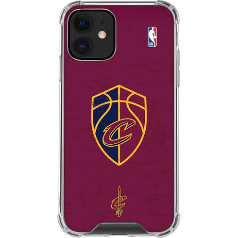 NBA Cleveland Cavaliers Distressed iPhone 12 Clear Case