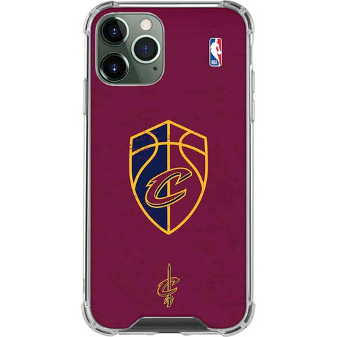 NBA Cleveland Cavaliers Distressed iPhone 12 Pro Max Clear Case
