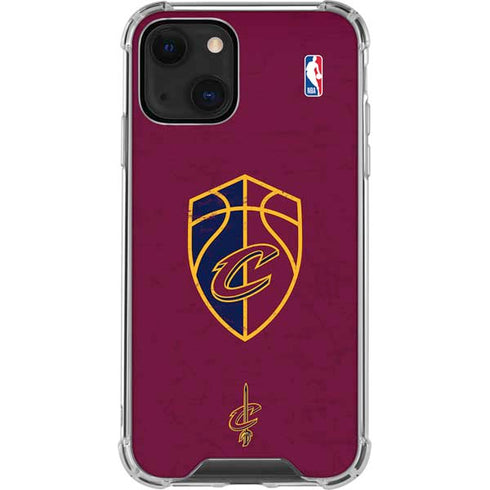 NBA Cleveland Cavaliers Distressed iPhone 13 Clear Case