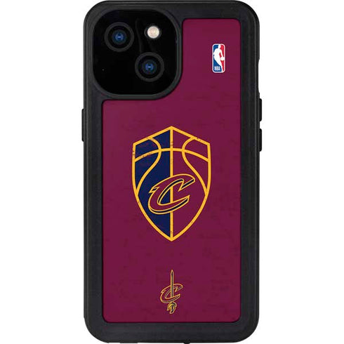 NBA Cleveland Cavaliers Distressed iPhone 13 Mini Waterproof Case