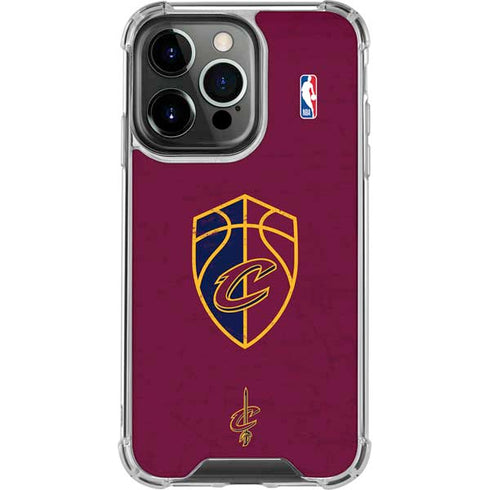 NBA Cleveland Cavaliers Distressed iPhone 13 Pro Clear Case