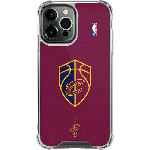 NBA Cleveland Cavaliers Distressed iPhone 13 Pro Max Clear Case